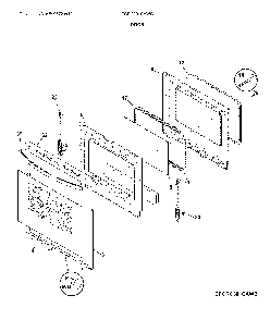 Door Diagram and Parts List for FCRC301CAWC  Frigidaire Range