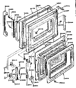 Door Parts Diagram and Parts List for 5648688310  Kenmore Microwave