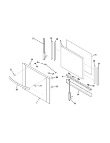 Doors Diagram and Parts List for E30EW85GSS6  Electrolux Wall Oven