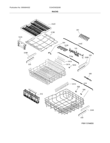 Racks Diagram and Parts List for EI24ID50QS5B  Electrolux Dishwasher