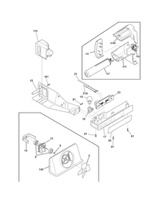 Controls Diagram and Parts List for FFHS2312NS2  Frigidaire Refrigerator
