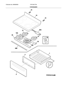Part Location Diagram of 5304509149 Frigidaire MAIN TOP ASSEMBLY
