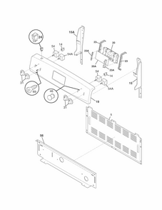 Backguard Diagram and Parts List for 79090832608  Kenmore Range