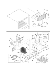 System Diagram and Parts List for FGHT2134KB8  Frigidaire Refrigerator