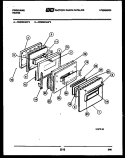 DOOR PARTS Diagram and Parts List for REG36CAL5  Frigidaire Range