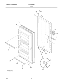 DOOR Diagram and Parts List for GFU14F3AW5  Gibson Freezer