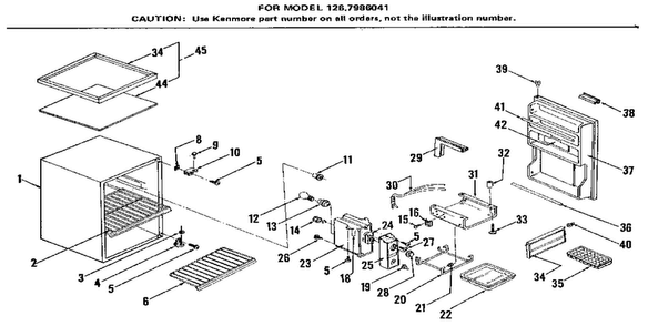 Part Location Diagram of 1364 Maytag Extension door