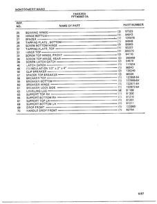 Freezer Assembly Page 4 Diagram and Parts List for 40847-7A  Frigidaire Freezer