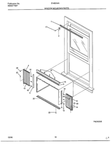 Window Mounting Parts Diagram and Parts List for 5148004A  Frigidaire Air Conditioner