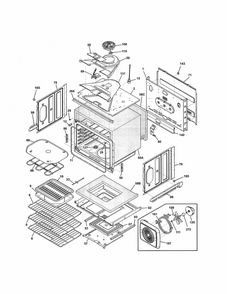 Upper Oven Diagram and Parts List for 79049539311  Kenmore Wall Oven