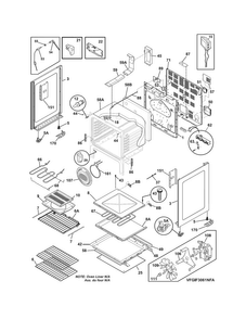 Body Diagram and Parts List for FGIF3061NFB  Frigidaire Range
