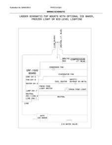 Wiring Schematic Diagram and Parts List for FFHT2131QS1  Frigidaire Refrigerator