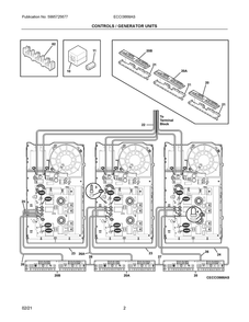 Controls / Generator Units Diagram and Parts List for ECCI3668AS  Frigidaire Range