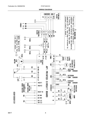 03 - WIRING DIAGRAM Diagram and Parts List for FFHP124CS10  Frigidaire Air Conditioner