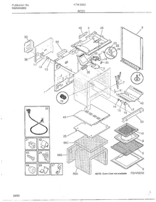 Body Page 3 Diagram and Parts List for 2883-81A  Frigidaire Range