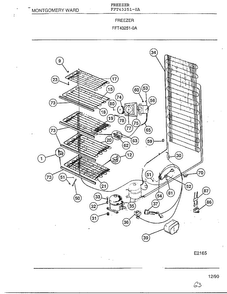 Freezer Page 5 Diagram and Parts List for 43251-0A  Frigidaire Freezer