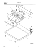 CONTROL PANEL Diagram and Parts List for GLER331AS0  Frigidaire Dryer