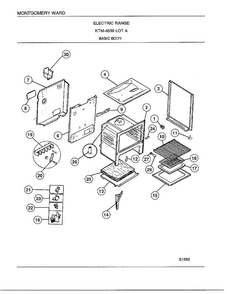 Basic Body Diagram and Parts List for 4839A  Frigidaire Range
