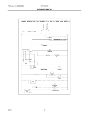 10 - WIRING SCHEMATIC Diagram and Parts List for CRT151LWD  Frigidaire Refrigerator