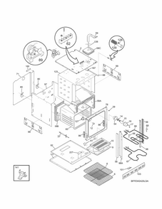 Body Diagram and Parts List for 79045123510  Kenmore Wall Oven