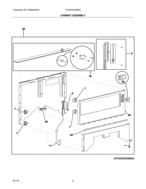 Part Location Diagram of 5304501211 Frigidaire FRIG 30