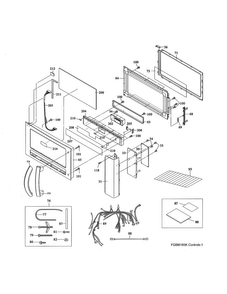 Control Panel/door/miscellaneous Diagram and Parts List for FGBM205KFA  Frigidaire Microwave
