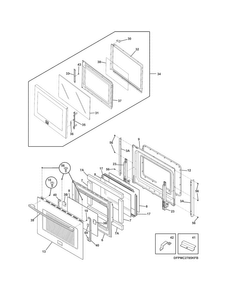 Doors Diagram and Parts List for FPMC2785KFB  Frigidaire Microwave Oven Combo