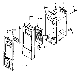 Control Panel Parts Diagram and Parts List for 5648668610  Kenmore Microwave