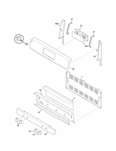 Backguard Diagram and Parts List for 79072602013  Kenmore Range