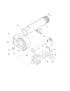 Motor/fan Diagram and Parts List for FASG7021NW3  Frigidaire Dryer