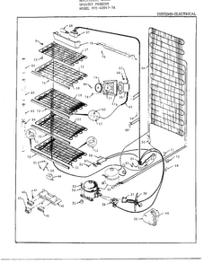 Electrical Diagram and Parts List for 40847A  Frigidaire Freezer