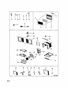 Room Air Conditioner Diagram and Parts List for 25379081014  Kenmore Air Conditioner