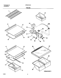 SHELVES Diagram and Parts List for FRT21FG3CW0  Frigidaire Refrigerator