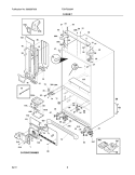 CABINET Diagram and Parts List for FGHF2369MP0  Frigidaire Refrigerator