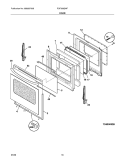 DOOR Diagram and Parts List for FGF368GMF  Frigidaire Range