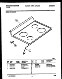 COOKTOP PARTS Diagram and Parts List for KF440GDD6  Frigidaire Range