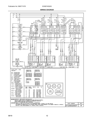 Wiring Diagram Diagram and Parts List for EI30EF45QSG  Frigidaire Range