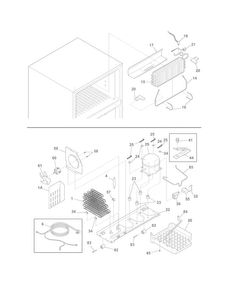 System Diagram and Parts List for FFHT1800PS0  Frigidaire Refrigerator