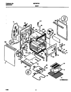 Frigidaire Mef367cgb5 4 Diagram and Parts List for MEF367CGB5 V1 Frigidaire Range