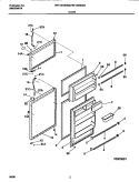DOORS Diagram and Parts List for FRT18KRED3  Frigidaire Refrigerator
