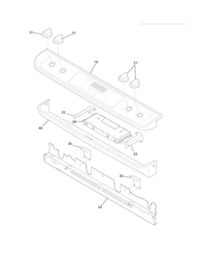 Backguard Diagram and Parts List for FGGS3045KFE  Frigidaire Range