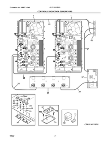 Controls/Induct Generators Diagram and Parts List for FPIC3077RFC  Electrolux Cooktop