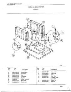 Room Air Conditioner Page 5 Diagram and Parts List for 5243000  Frigidaire Air Conditioner
