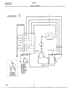 Wiring Diagram Diagram and Parts List for 5180004A  Frigidaire Air Conditioner