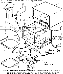 Cabinet Parts Diagram and Parts List for 5649927910  Kenmore Microwave