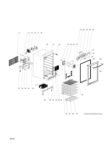 Part Location Diagram of 5304513164 Frigidaire HANDLE