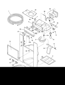 Dispenser Diagram and Parts List for FRS26ZRGD7  Frigidaire Refrigerator