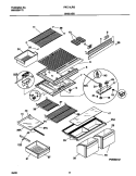 SHELVES Diagram and Parts List for FRT21LRGW5  Frigidaire Refrigerator