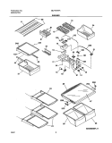 SHELVES Diagram and Parts List for GLHT216TAB0  Frigidaire Refrigerator