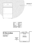 COVER Diagram and Parts List for CRE3580GWWD  Crosley Range
